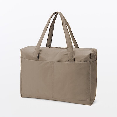 再生ナイロンたためるボストンバッグ　３２Ｌ　約４９×１９×３５ｃｍ