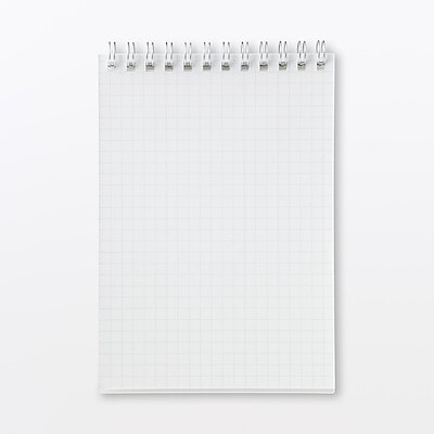 【２月中旬発売予定】【Ａ６】ポリプロピレン表紙　ダブルリングメモ　４０枚・５ｍｍ方眼