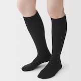 婦人　足なり直角　履き口やわらか　ハイソックス（口ゴムなし）　※再生コットン