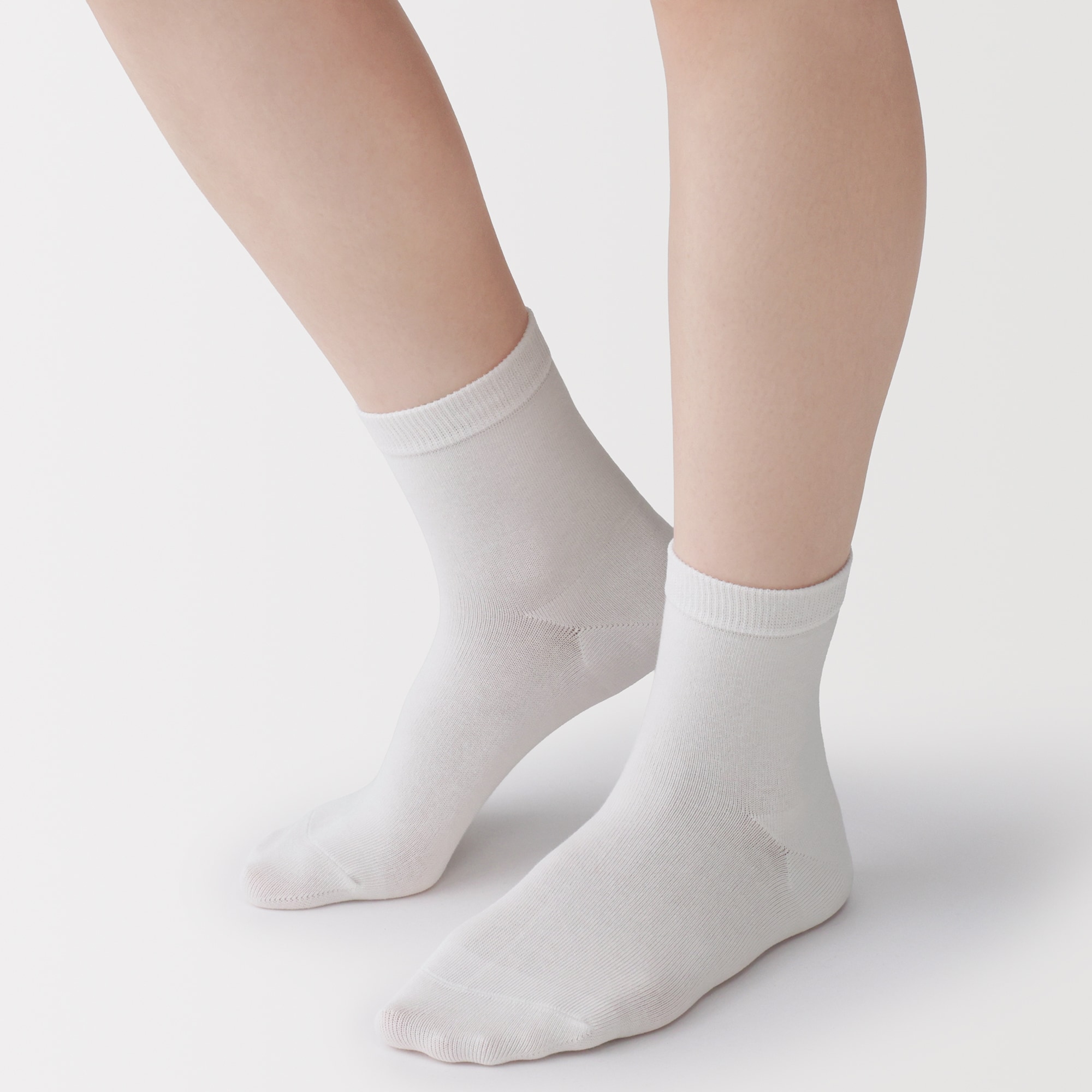 婦人　足なり直角　履き口やわらか　三層　ショート丈靴下（口ゴムなし）