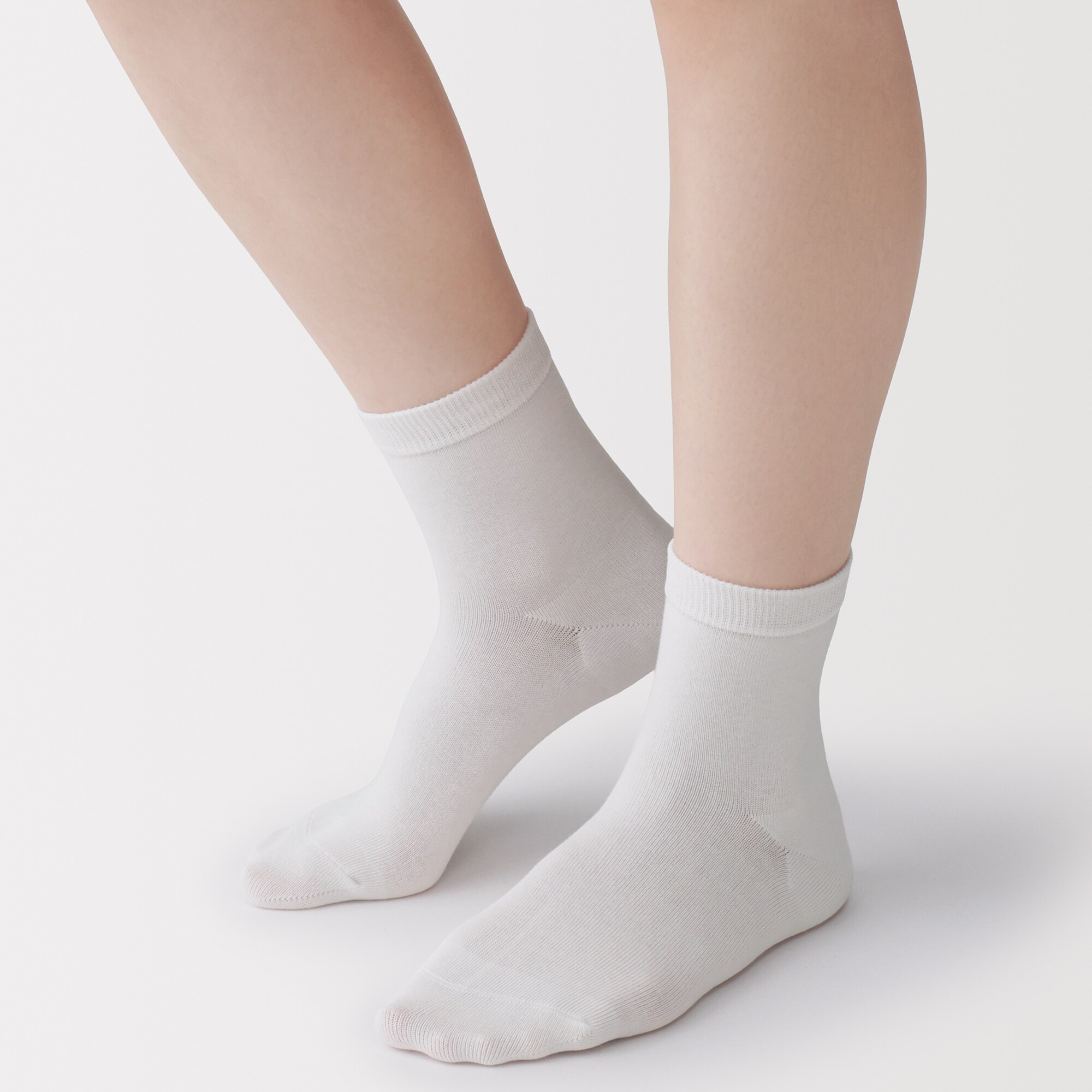 婦人　足なり直角　履き口やわらか　三層　ショート丈靴下（口ゴムなし）