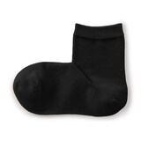 婦人　足なり直角　履き口やわらか　三層　ショート丈靴下（口ゴムなし）