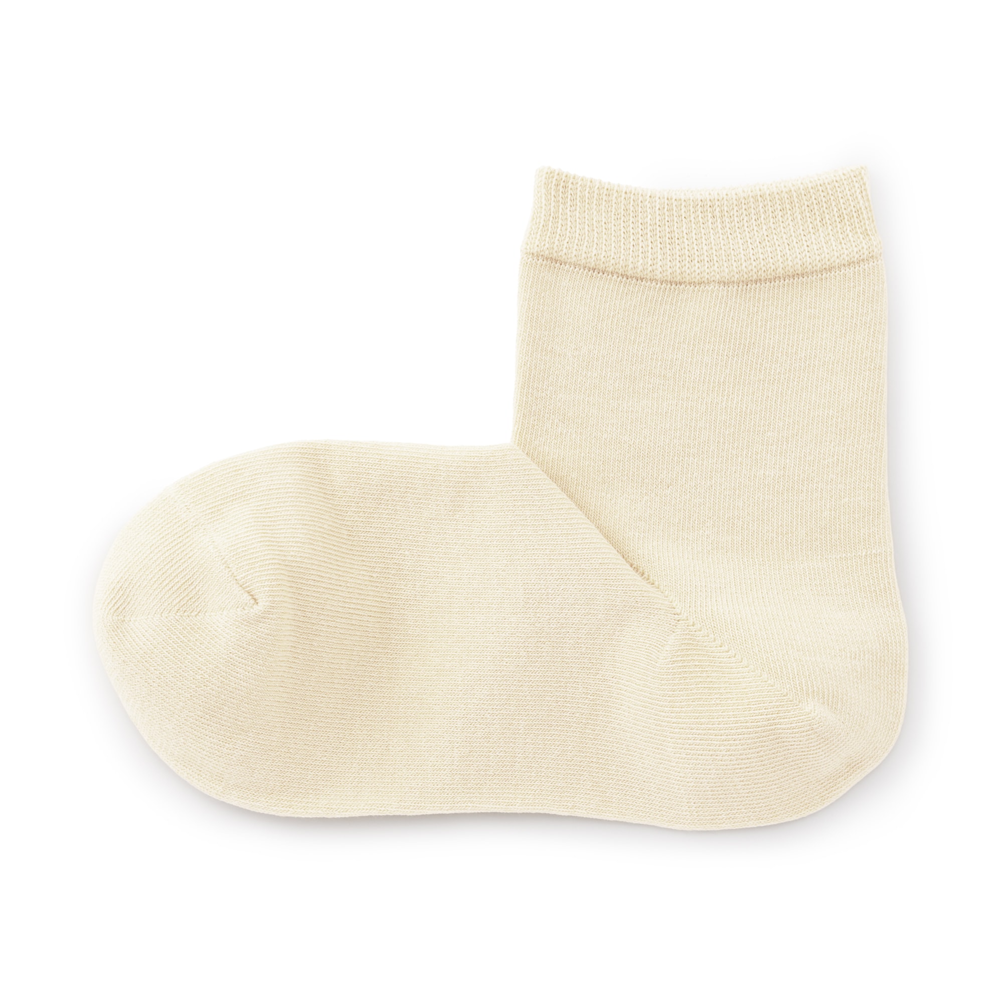 婦人　足なり直角　履き口やわらか　三層　ショート丈靴下（口ゴムなし）