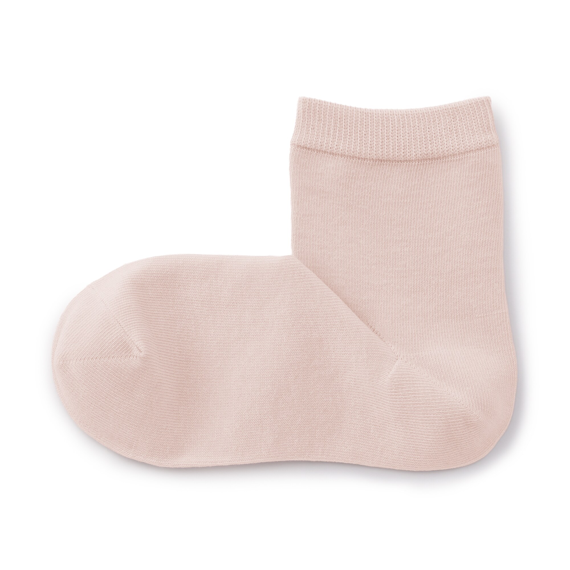 婦人　足なり直角　履き口やわらか　三層　ショート丈靴下（口ゴムなし）