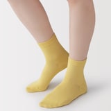 婦人　足なり直角　履き口やわらか　三層　ショート丈靴下（口ゴムなし）