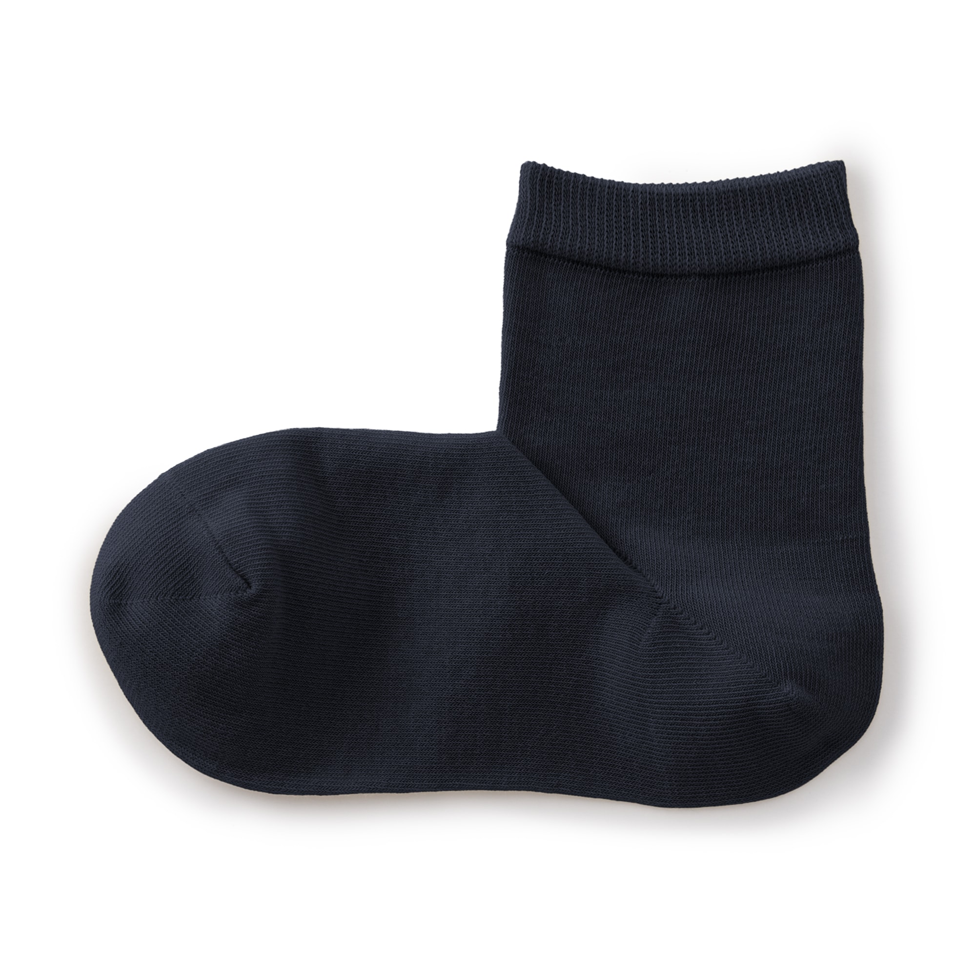 婦人　足なり直角　履き口やわらか　三層　ショート丈靴下（口ゴムなし）