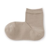 婦人　足なり直角　履き口やわらか　三層　ショート丈靴下（口ゴムなし）