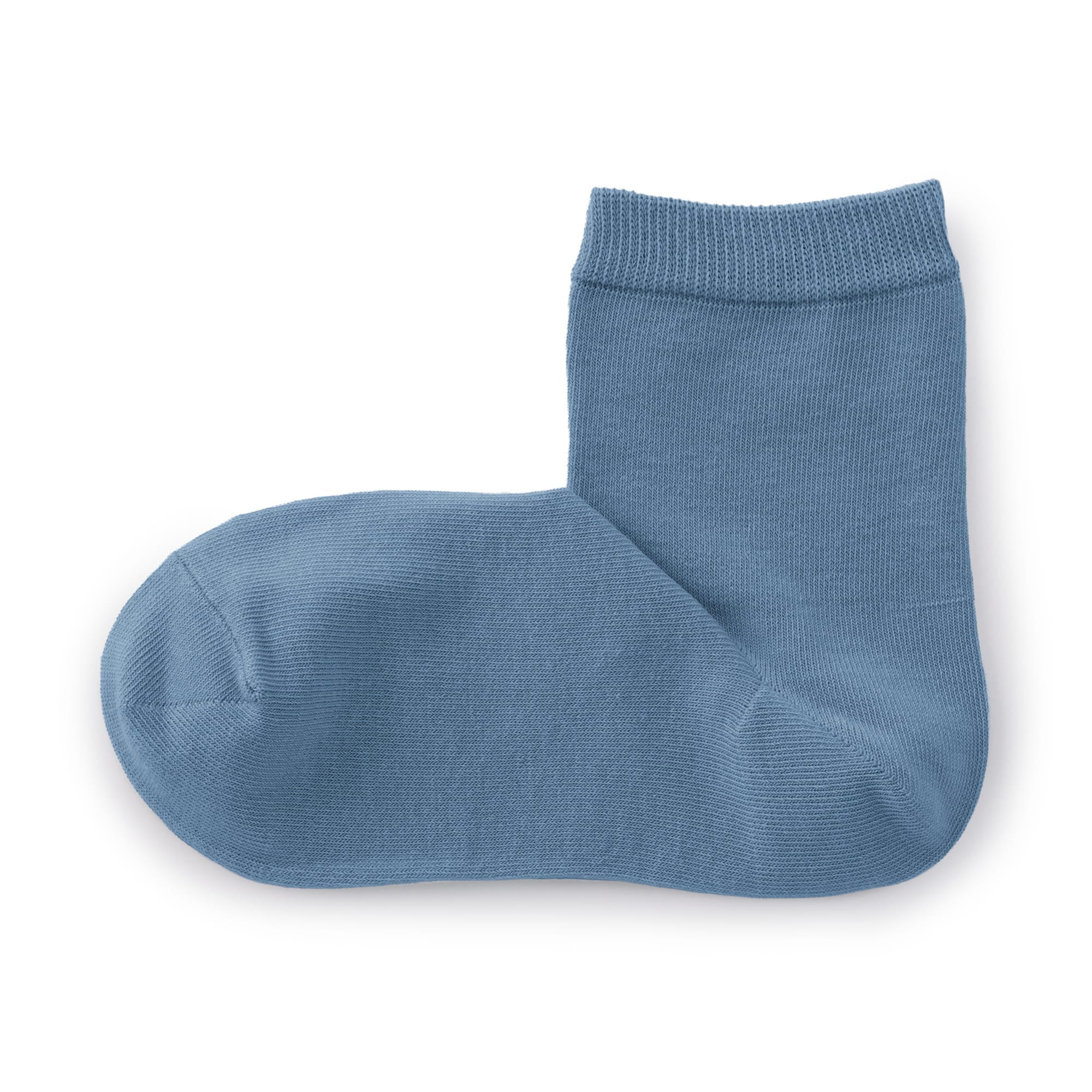 婦人　足なり直角　履き口やわらか　三層　ショート丈靴下（口ゴムなし）