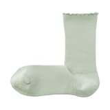 婦人　足なり直角　履き口やわらか　レーヨン混　メロウ靴下