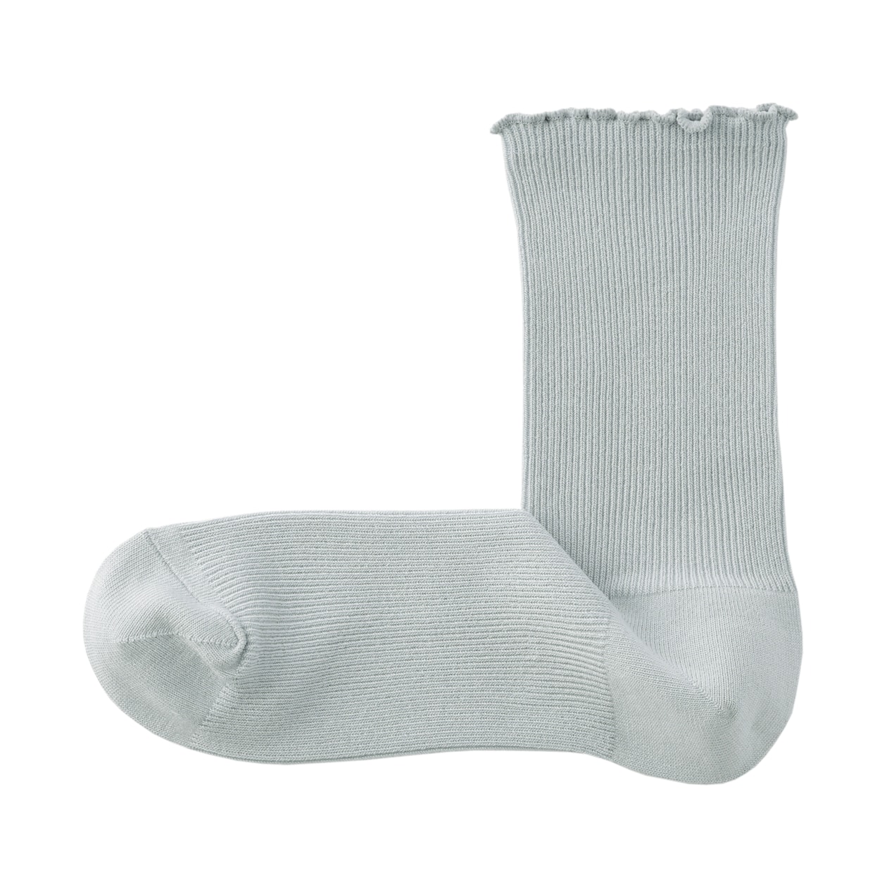 婦人　足なり直角　履き口やわらか　レーヨン混　メロウ靴下