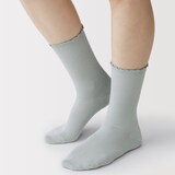 婦人　足なり直角　履き口やわらか　レーヨン混　メロウ靴下