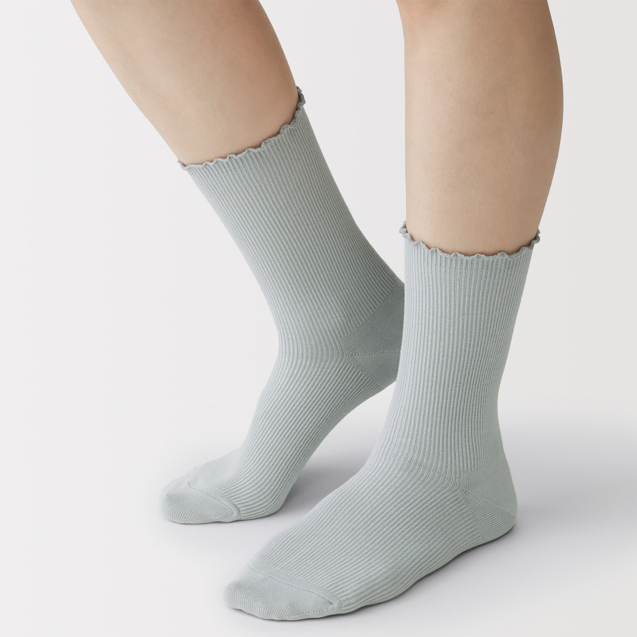 婦人　足なり直角　履き口やわらか　レーヨン混　メロウ靴下