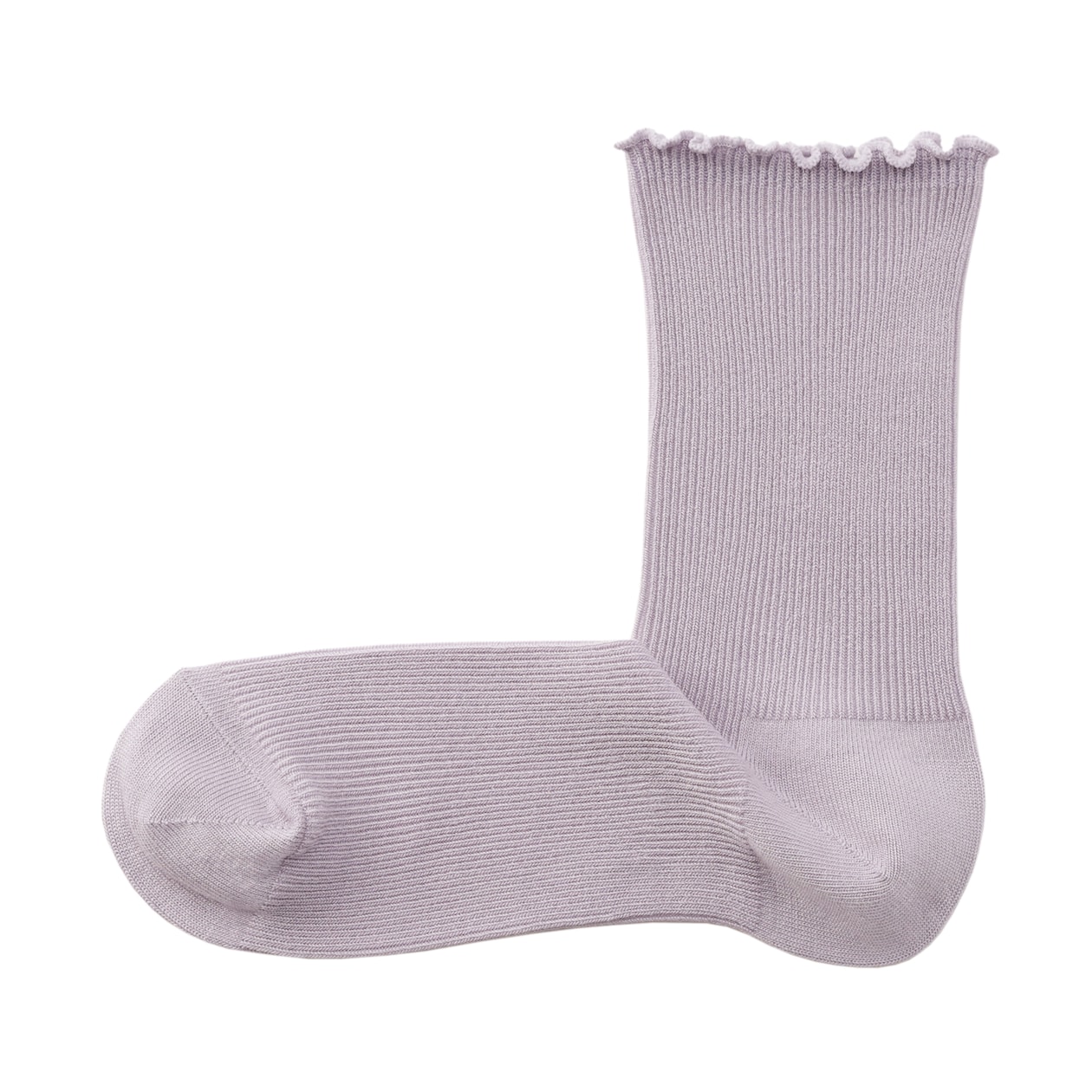 婦人　足なり直角　履き口やわらか　レーヨン混　メロウ靴下