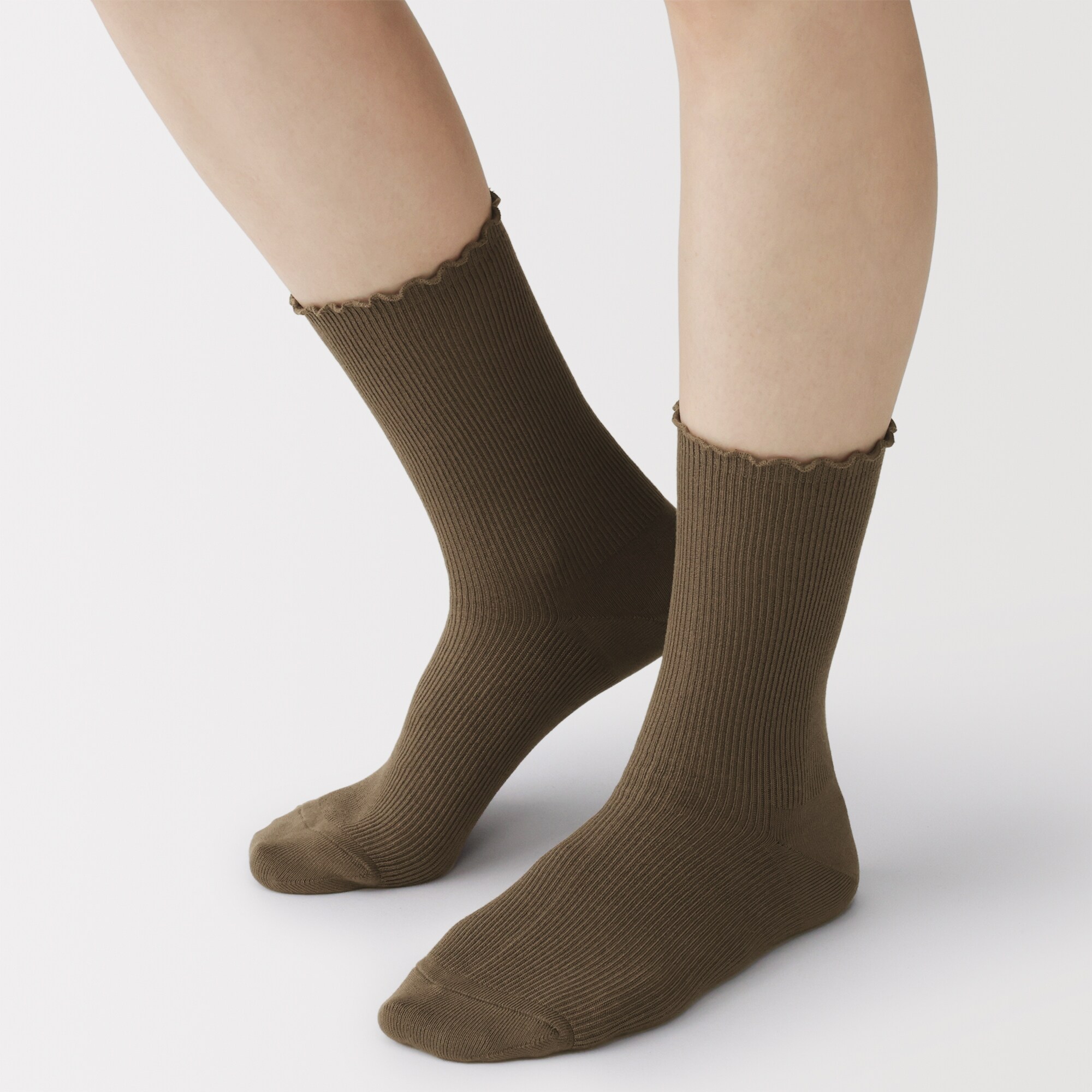婦人　足なり直角　履き口やわらか　レーヨン混　メロウ靴下