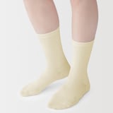 婦人　足なり直角　履き口やわらか　三層　靴下（口ゴムなし）