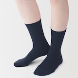 婦人　足なり直角　履き口やわらか　三層　靴下（口ゴムなし）