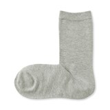 婦人　足なり直角　履き口やわらか　三層　靴下（口ゴムなし）※再生コットン