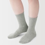 婦人　足なり直角　履き口やわらか　三層　靴下（口ゴムなし）※再生コットン