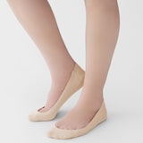 婦人　つま先に縫い目のない　浅履きフットカバー（かかと滑り止め付き）