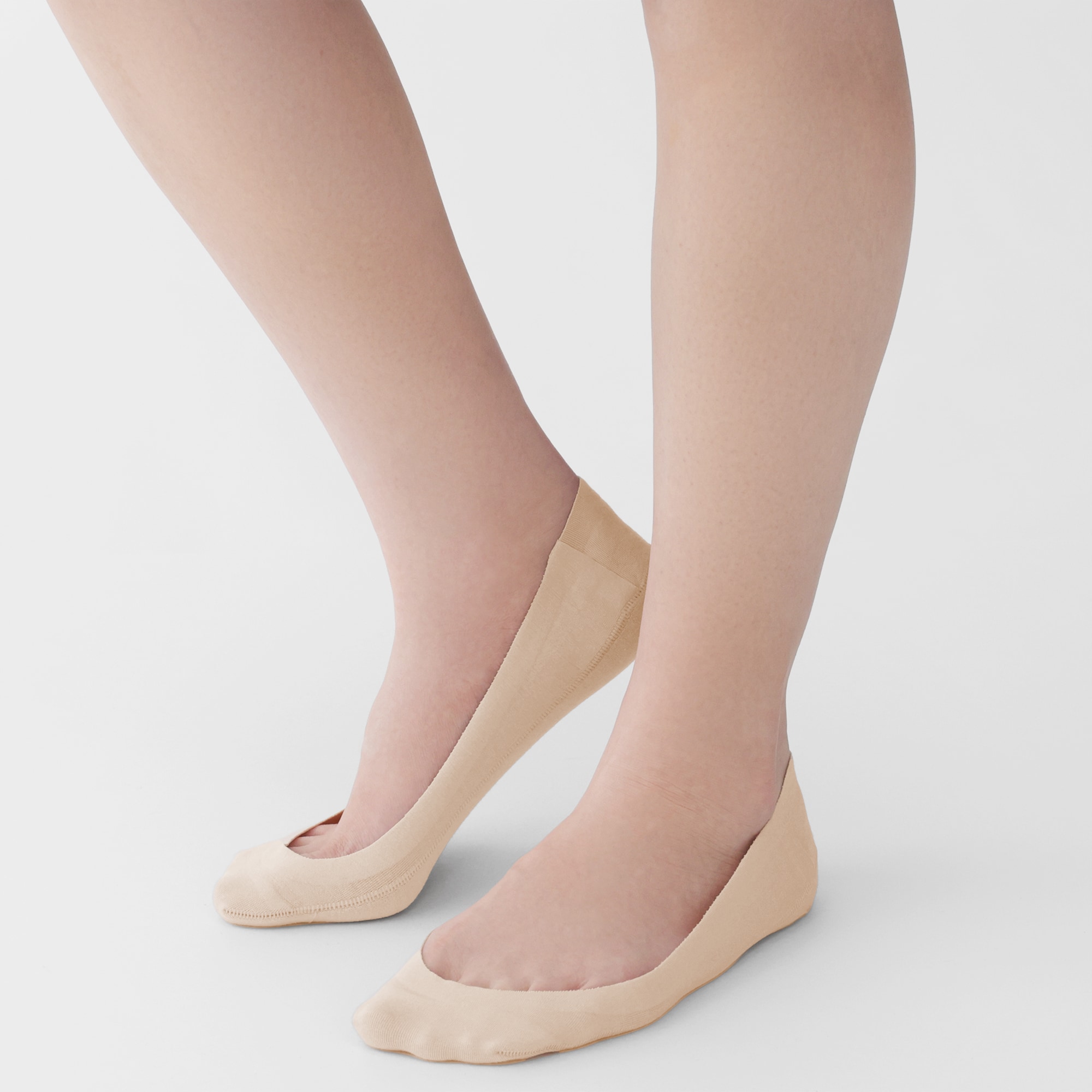 婦人　つま先に縫い目のない　浅履きフットカバー（かかと滑り止め付き）