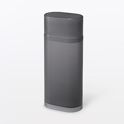 【２月上旬発売予定】ポリプロピレンメガネも入るペンケース　スタンド式　大　ダークグレー