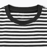 キッズ　綿天竺編みクルーネック長袖Ｔシャツ　ボーダー