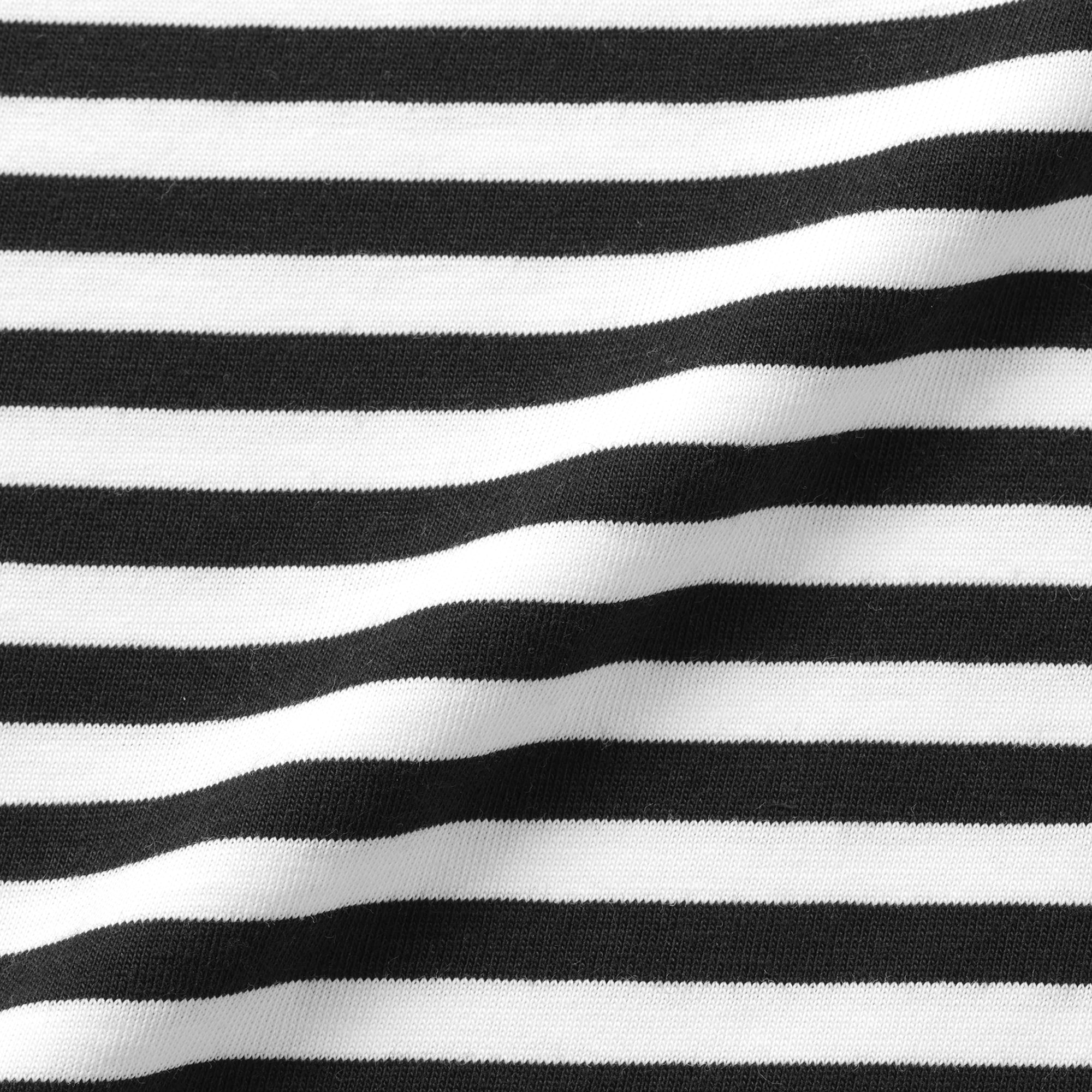 キッズ　綿天竺編みクルーネック長袖Ｔシャツ　ボーダー