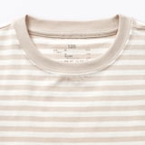 キッズ　綿天竺編みクルーネック長袖Ｔシャツ　ボーダー