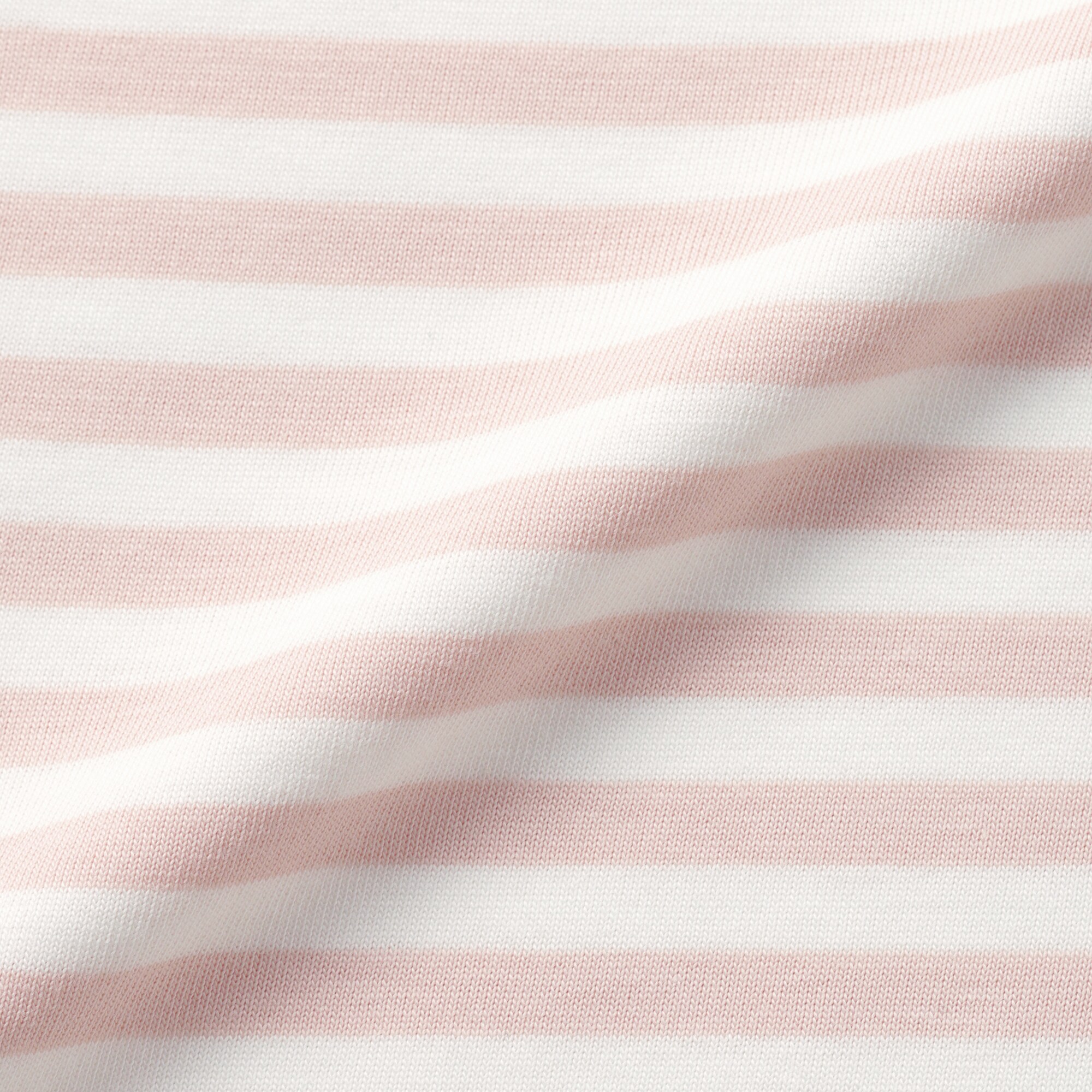 キッズ　綿天竺編みクルーネック長袖Ｔシャツ　ボーダー