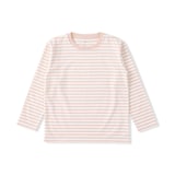 キッズ　綿天竺編みクルーネック長袖Ｔシャツ　ボーダー