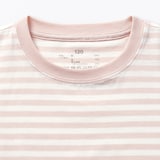 キッズ　綿天竺編みクルーネック長袖Ｔシャツ　ボーダー