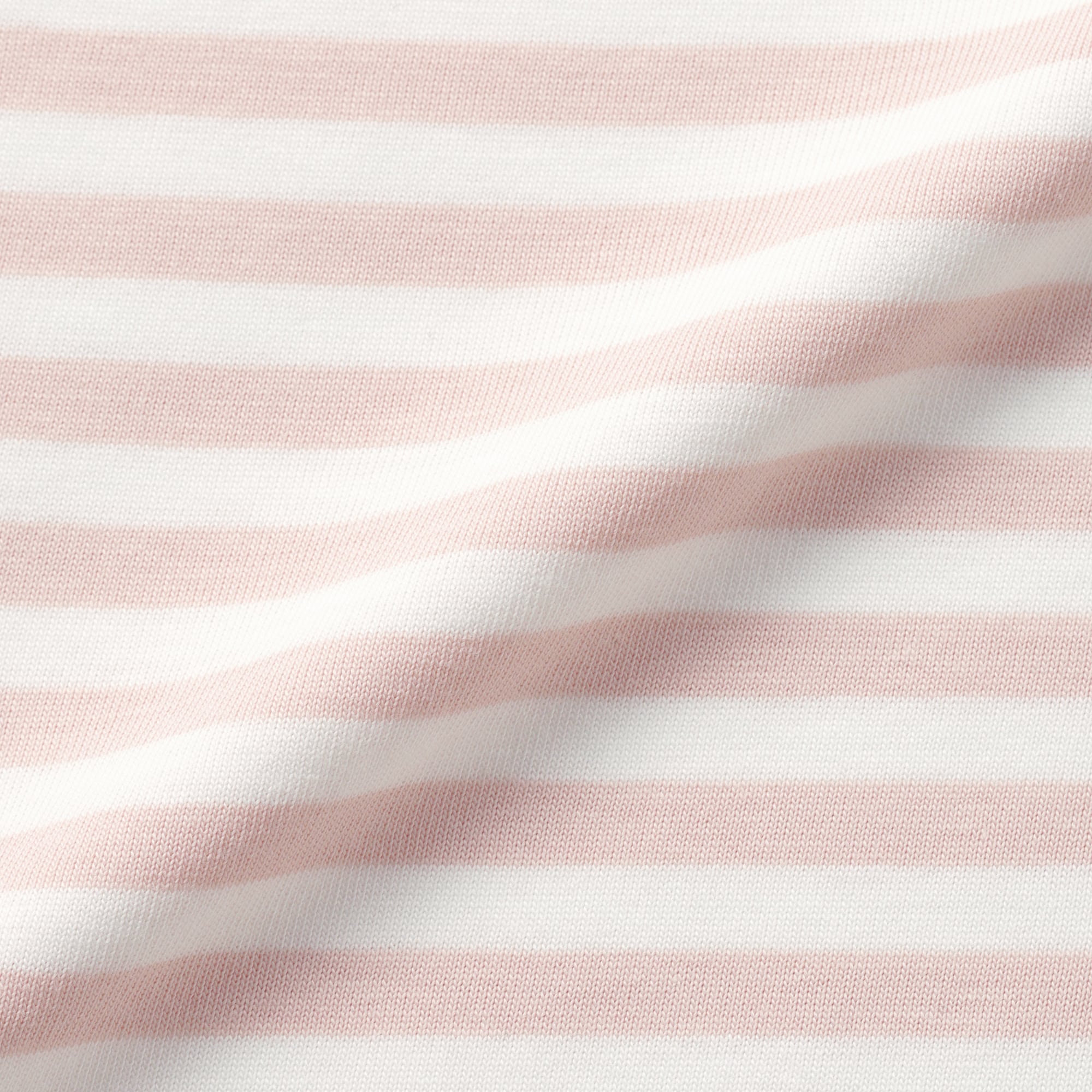 キッズ　綿天竺編みクルーネック長袖Ｔシャツ　ボーダー