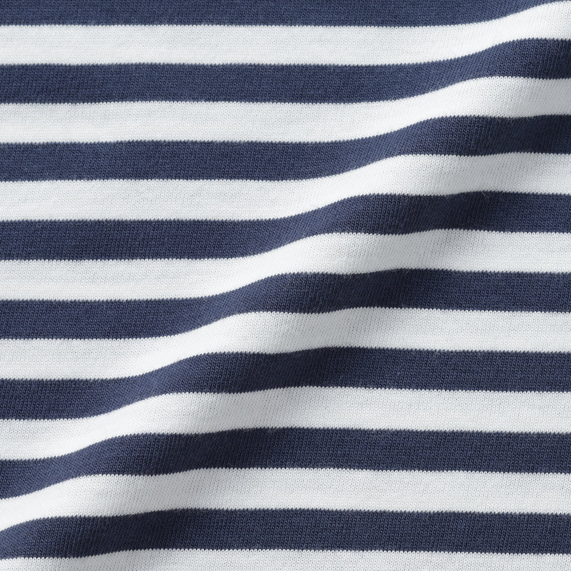 キッズ　綿天竺編みクルーネック長袖Ｔシャツ　ボーダー