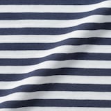 キッズ　綿天竺編みクルーネック長袖Ｔシャツ　ボーダー