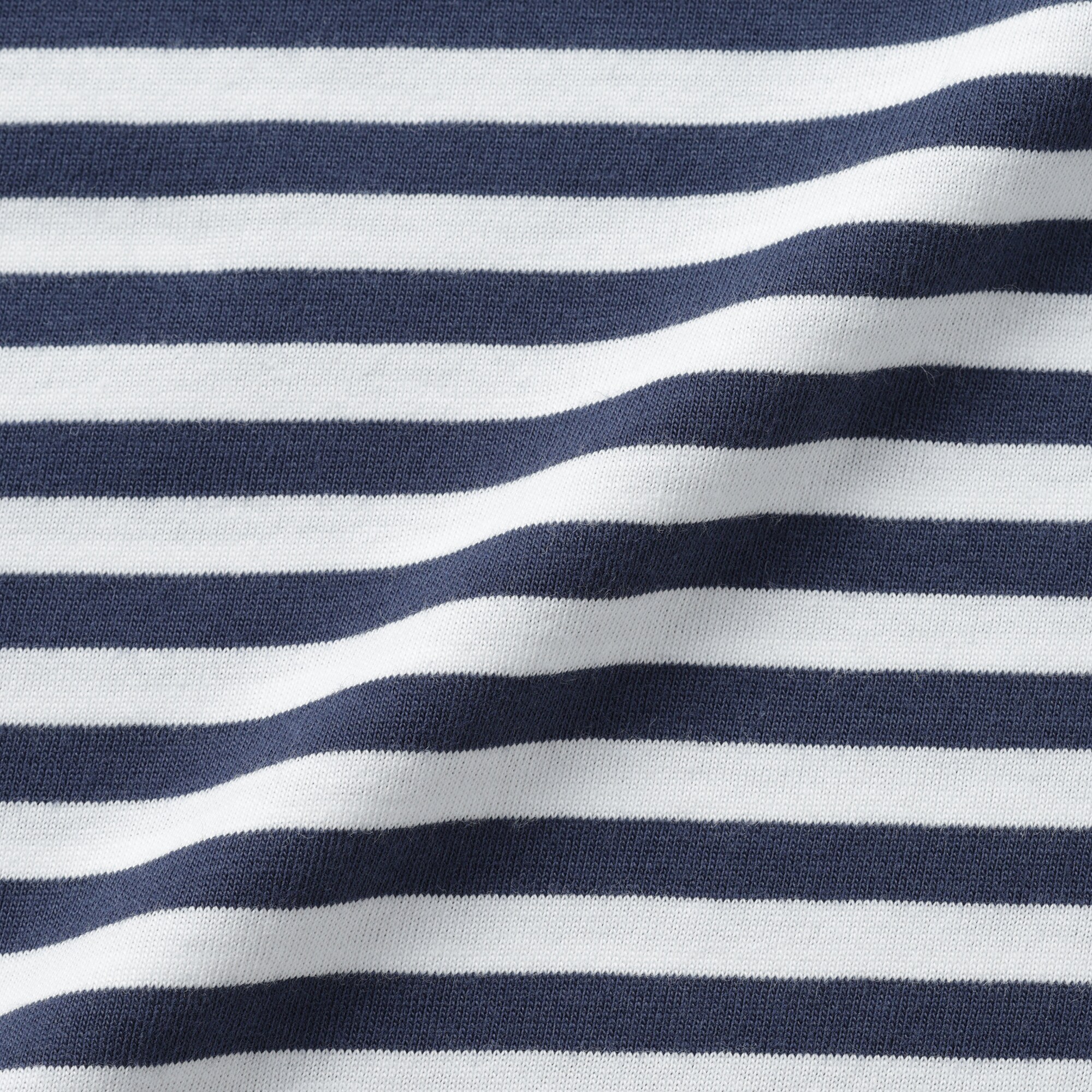 キッズ　綿天竺編みクルーネック長袖Ｔシャツ　ボーダー