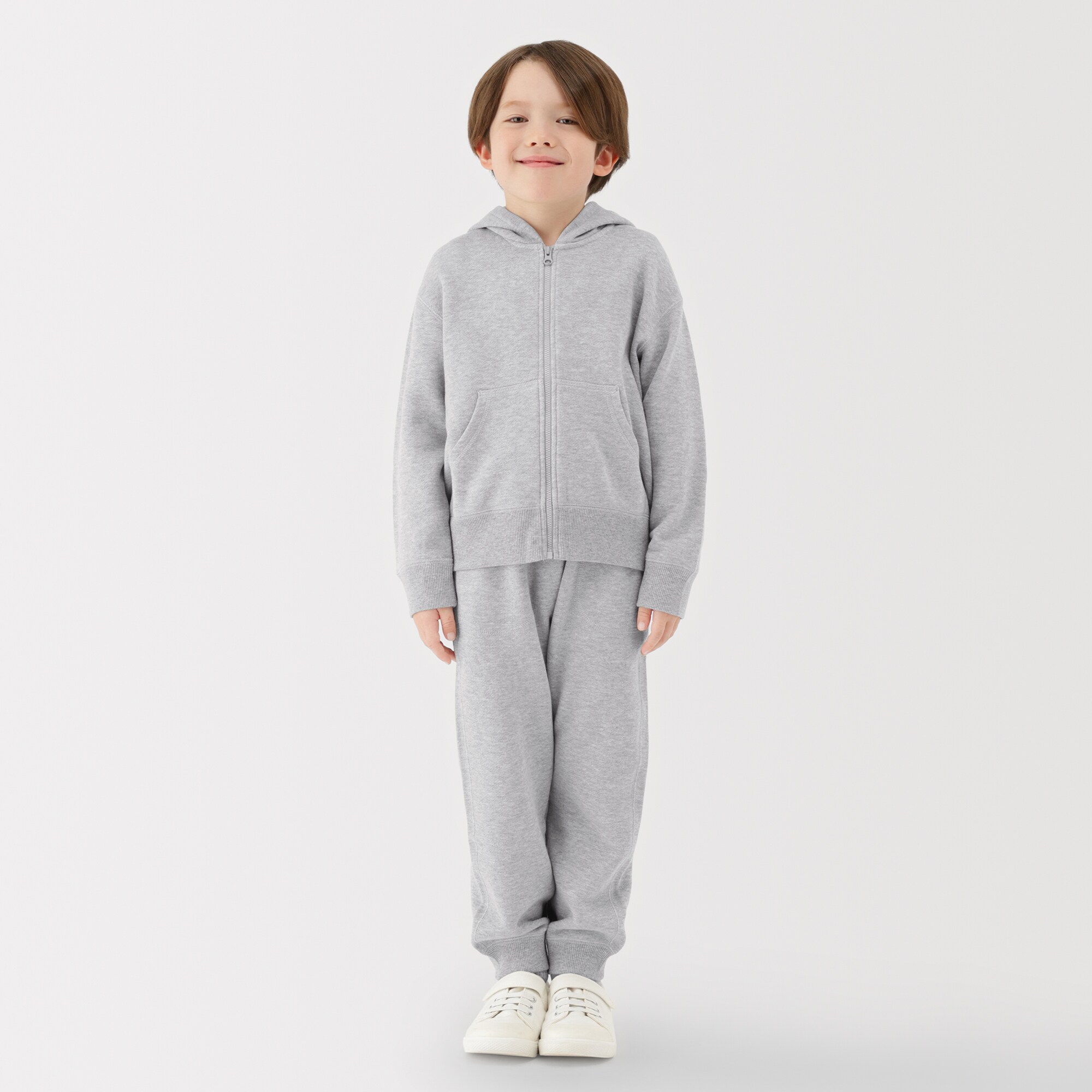 キッズ　裏毛スウェットフルジップパーカ