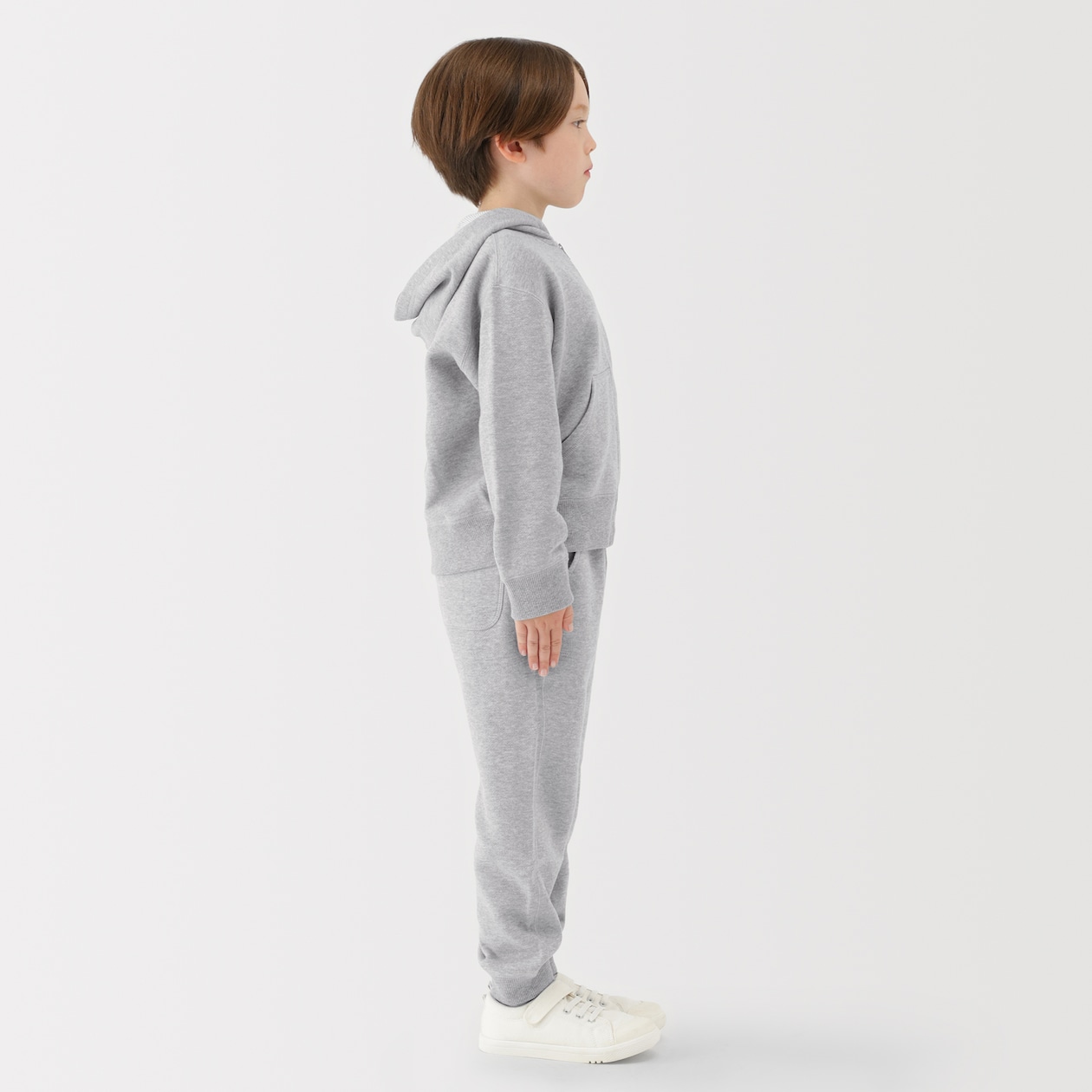 キッズ　裏毛スウェットフルジップパーカ