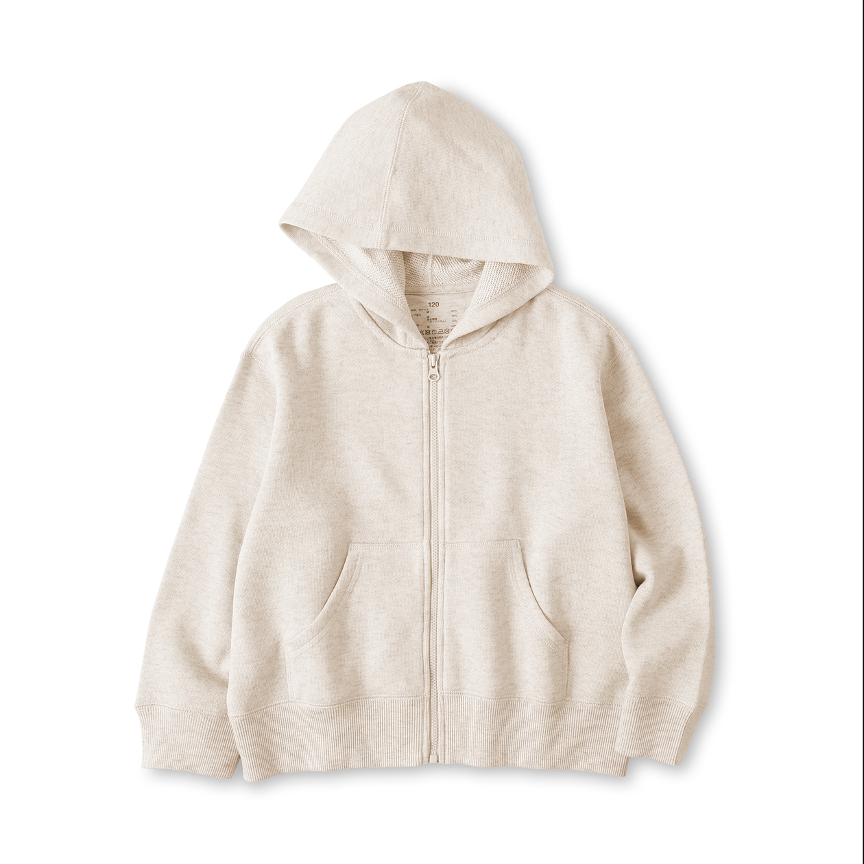 キッズ　裏毛スウェットフルジップパーカ