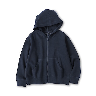 キッズ　裏毛スウェットフルジップパーカ