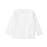 キッズ　綿天竺編みクルーネック長袖Ｔシャツ　無地