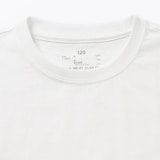 キッズ　綿天竺編みクルーネック長袖Ｔシャツ　無地