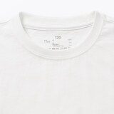 キッズ　綿天竺編みクルーネック長袖Ｔシャツ　無地