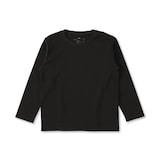 キッズ　綿天竺編みクルーネック長袖Ｔシャツ　無地