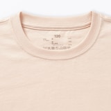 キッズ　綿天竺編みクルーネック長袖Ｔシャツ　無地