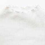 キッズ　ストレッチリブ編みモックネック長袖Ｔシャツ