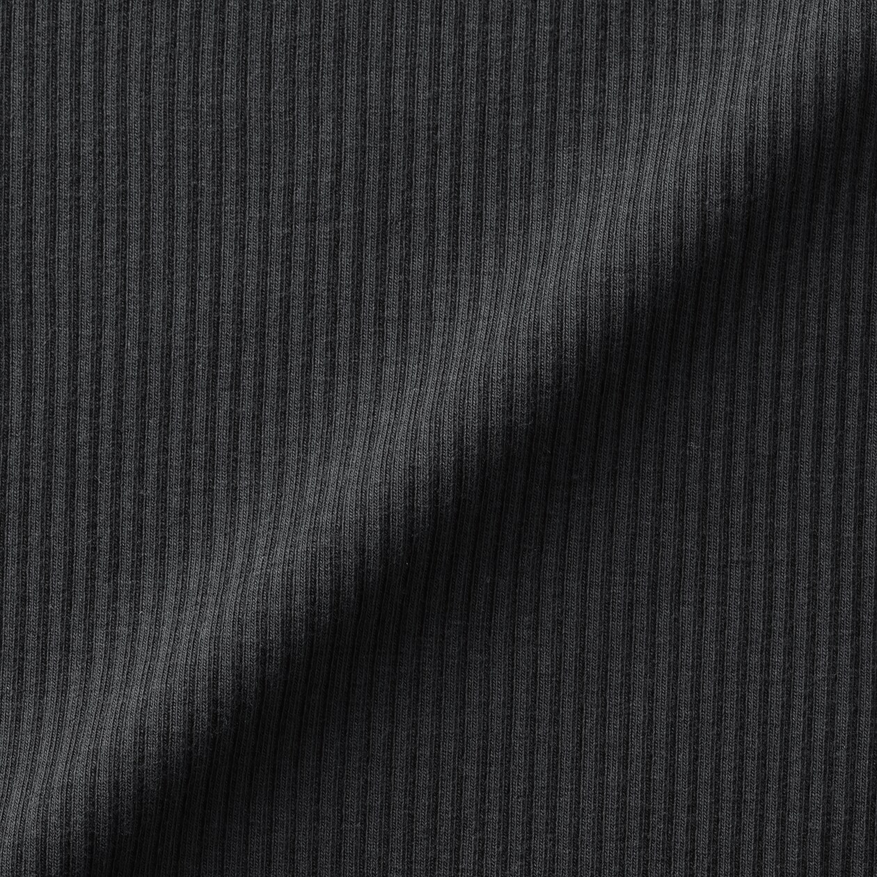 キッズ　ストレッチリブ編みモックネック長袖Ｔシャツ