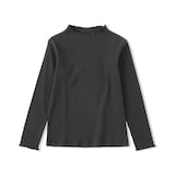 キッズ　ストレッチリブ編みモックネック長袖Ｔシャツ