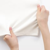 キッズ　ストレッチリブ編みモックネック長袖Ｔシャツ