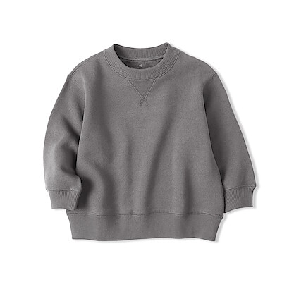 ベビー　あたまするっと　裏毛スウェットシャツ