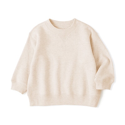 ベビー　あたまするっと　裏毛スウェットシャツ